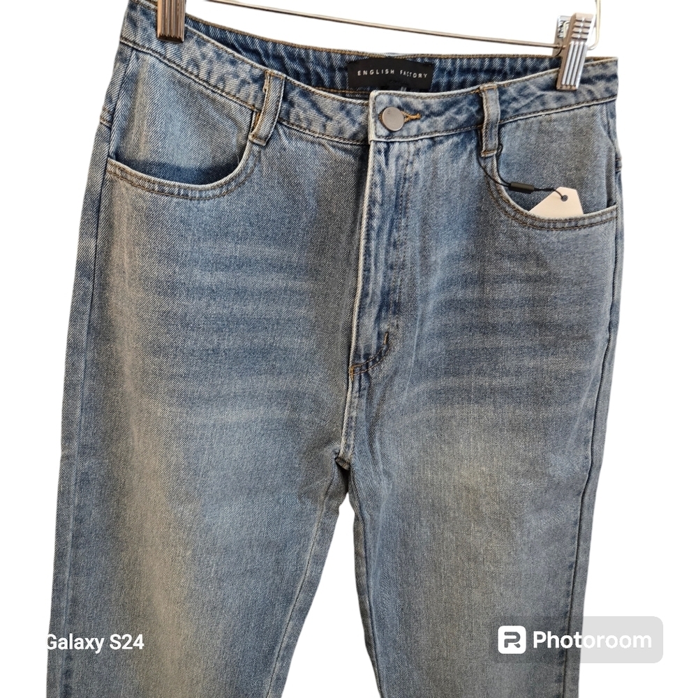 English Factory Womens Ankle Jeans High Rise Denim Medium Wash Blue SZ:29 New - Picture 3 of 7